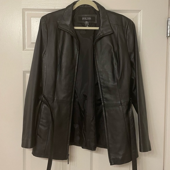 100% Soft Leather Jacket by New York and Company Size M - Picture 3 of 11